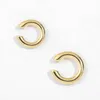 Clip-On skruv Back Punk Gold Alloy Ear Clip Earrings For Women Girls Simple Charm Circle Cuff Party Jewelry Accessories WholesalEclip-On