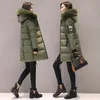 Women Winter Coats Long Cotton Casual Fur Hooded Jackets Women Thick Warm Winter Parkas Female Overcoat Coat 2022