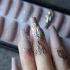 Handmade nude coffin reusable Press on nails box 24pcs Acrylic crystal bling Microdrill glitter Ballet fasle 220725