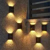 Lampada da parete solare IP65 Impermeabile Decorazione per esterni Giardino Cortile Famiglia Solar Road Stud Light Terrace Corridoio Lampioni Usa rubinetto adesivo 3M o vite