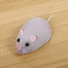 Trådlös elektronisk fjärrkontroll Plush RC Mouse Toy Flocking Emulation Rat för Cat Dogjoke Scary Trick Toys 220621