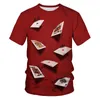 Playing cards 3D printing men s and women s fashion T shirt poker street clothing loose comfortable fabric O ne 220623