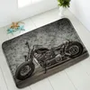 Retro Vintage Motorcykel Non-Slip Badrum Mat Bedroom Kök Inomhus Entré Doormat Absorberande Hem Matta Flannel Tvättbar 220401