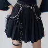 Frauengürtel mit Kette Punk Gothic PU Leder Harajuku Bein Bein Körper Taillenband JK Kleid Jeans Bondage Bund 383 220827