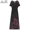 Jurken voor vrouwen gewaad Longue Tunics Floral Dress Ropa Mujer Boho Elegant Summer Cloths Chic Maxi Party Chiffon Vestidos 220518