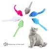 1 st färgglad mus katt leksak plysch möss leksaksbett motståndande molar leksaksfleece falsk mus rolig kattunge som spelar husdjursträningsartiklar 220510