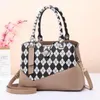 Evening Bags Women's Bag Fashion Handbag Black Plaid Shoulder Messenger DL121-45Evening