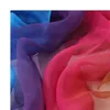Sfumatura di più colori Avvolgere Colore Rosa Fiore Chiffon Georgette Sciarpa Donna Foulard Foglia di loto Scialle lungo Bandana estiva Elegante