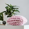 Square Chunky Wool Pillow Handmade Knitting Cushions INS Nordic Braided Cushion For Kids Room Decoration Sofa Bed Throw Pillows 220507