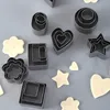 24pcSset Geometric Cookie Moules Coiffures à biscuits en acier inoxydable Fondant Biscuit Biscuit DIY Moule de moule CUTER