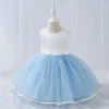 Sukienki dziewczyny 2022 Ceremonia maluchów 1. suknia urodzinowa dla dziewczynki odzież cekin księżniczka suknia chrztu Dziewczęca impreza ślub