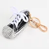 Porte-clés en alliage de Zinc dessin animé Micro strass chaussures porte-clés pour femmes sac à main en cristal sac à main voiture pendentif porte-clés cadeau