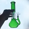 Reciclador de burbujeador de narguile de vidrio hembra de 14 mm Pipa para fumar en línea Brazo en línea Tubos percoladores de árbol Disco de panal Bong con adaptador de receptor de recuperación y tubo de clavo de cúpula