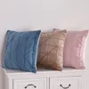 Caixa de travesseiro suprimentos domésticos Modern simples almofada nórdica Capa de luxo Almofadas decorativas de camurça xadrez de camurça 220714