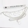 Chaînes dorées ceintures pour femmes designer liens liens de la ceinture argentée accessoires de lettre de luxe Girls Diamond Pearl chaîne ceintures 2266