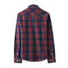 Men's Casual Shirts Drop Men Plaid Long Sleeve Shirt Camisas Social Male Button Check Dress LBZ03Men's