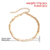 Lacteo Trendy Gold Color Weave Schlangenkette Choker Halsketten für Frauen Männer charm