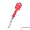 Coltello Utensili a mano Casa Giardino 6 colori Forma chiave Chiavi Mtifunzionali Mini Coltelli a lama pieghevole Coltello da frutta-Strumento Sciabola da esterno Swiss Drop Delive