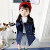 2019 primavera outono novo estilo de moda a menina a jaqueta cor pura longo casaco poeira crianças manga longa coat306t8987018