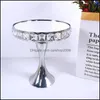 Andere bakware keuken eetbar huizen tuin vierkant kristal sier elektroplate metalen cake stand set display bruiloft verjaardagsfeestje desser