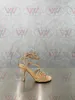 2022 Sandalias con tiras de cuero hechas a mano Zapatos de mujer de diseño de lujo Tamaño 35-41 con caja