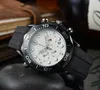 남자 시계 2022 새로운 6 스티치 럭셔리 남성 시계 모든 다이얼 작업 쿼츠 시계 고품질 탑 브랜드 크로노 그래프 시계 고무 벨트 남성 패션 액세서리 선물