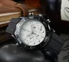 최고 브랜드 OMG Man Watch 2023 새로운 럭셔리 남성 시계 모든 다이얼 작업 쿼츠 시계 고품질 크로노 그래프 시계 고무 벨트 남성 패션 액세서리 선물 무료 배송