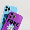 Rick Cartoon Blue Purple Case Couverture pour l'iPhone 6S plus 11 8 13 XR SE2 12 MAX MINI PRO X 6 XS 76052364