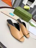 Women039s Slippers Sandals midheel opentoe pump light pink leather Slipper metallic midheel Sandal Summer Designer Luxury Fa6707786