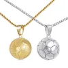 Pendant Necklaces Titanium Steel Fashion Arrival Sports Soccer Ball Football Necklace Metal Link Chain Men Women JewelryPendant
