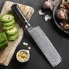 Keukenmes Chef Japanse Mes Damascus Staal Knivse Gesneden Vlees Nakiri Slager Utility Snijden Santoku Koken Gereedschap