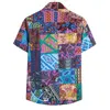 T-shirts hommes hommes rue t-shirt hawaï à manches courtes été floral style lâche ethnique décontracté coton lin impression hawaïenne 257E