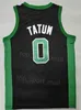 Cousu Finales Patch Jaylen Brown Maillots 7 Jayson Tatum Basketball Jersey 0 Pour Hommes Équipe Vert Blanc Noir Ville Gagné Porter Uniforme Top Qu