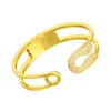 Bransoletka Bangle Wide For Women Gold Mankiet Luksusowa moda Afrykańska Dubaj Dostosowane kryształowe kamienie kostiumowe Akcesoria biżuterii Who Raym22