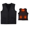 Vêtements de moto gilet chauffant électrique taille lavable réglable USB charge vêtements randonnée en plein air veste chauffante BlackMotorcycle