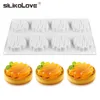 Silikolove 8 Boşluk 3D Silikon Kek Kalıp Pişirme Araçları Diy Mousse Tatlı Bakeware Pişirme Dekorasyon Kalıpları 220601