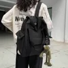 Novo mochila de nylon à prova d'água feminina de cor sólida