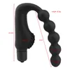 Silicone 10 Velocità Plug anale Massaggiatore prostatico Vibratore anale Butt Plugs 5 Perline Giocattoli sessuali per donna Uomo Prodotto adulto