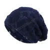 女性の頭蓋骨ビーニー帽子中空ターバン帽子春秋風力防止暖かい黒いキャップヘッドスカーフボンネットフェムゴロ