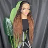 36 Inches Long Braiding Wig Synthetic Hair Lace Frontal for Black Women - African Style Braid Lace Front Wig with Natural Looking Hairline