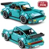 Idéias técnicas Racing Car Building Blocks Expert Famous Green Super Sports Car Diy Modelo Brinquedos de montagem para meninos adultos 220527