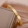 Bangle Classic Islamski muzułmański Ayatul Kursi Pisma Bangles dla mężczyzn Złota Plane ze stali nierdzewnej religijne biżuterię biżuterię BA304J