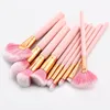 10 pièces ensemble de pinceaux de maquillage outils professionnels fond de teint correcteur poudre ombre à paupières sourcil Blush maquillage W220420