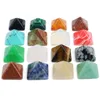 8mm 12mm 14mm Pyramid Natural Stone Crystal Carvings Stone Craft Square Quartz Turquoise Gemstone Carnelian Jewelry
