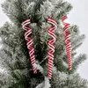 Juldekorationer datorer Tree Candy Cane Lollipop Pendant Xmas Hanging Ornaments for Decoration Party SuppliesChristmas