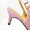 حقيبة مسائية إيطالية التصميم 2022 اللون الوردي النيجيري الأزياء الفراشة بعقب نمط الأحذية أنيقة ومجموعة من الراين 220615