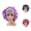 Berets Casual Bath Bonnet Comfy Good Elasticity Luxury Rhinestone Women Hat Silk Head Wrap Shower Delm22