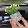 Interior Decorations Fashionable Diamonds Simulated Plant Model Car Mini Gift Auto Decoration Adorable Styling OrnamentInterior DecorationsI