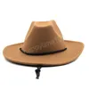 Fedora Hat Men Wool Felt Vintage Church Caps Unisex Wide Brim Panama Party Cowboy Cap Jazz Gentleman Wedding Hat For Women