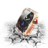 حالة مراقبة Double Row Diamond For Apple Watch 38mm 40mm 41mm 42mm 44mm 45mm PC TPU متكامل غلاف الزجاج الزجاجي المدمج في فيلم واقي الشاشة IWatch Series 7 6 5 4